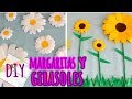 COMO HACER MARGARITAS Y GIRASOLES  || HOJAS DE PAPEL || DIY