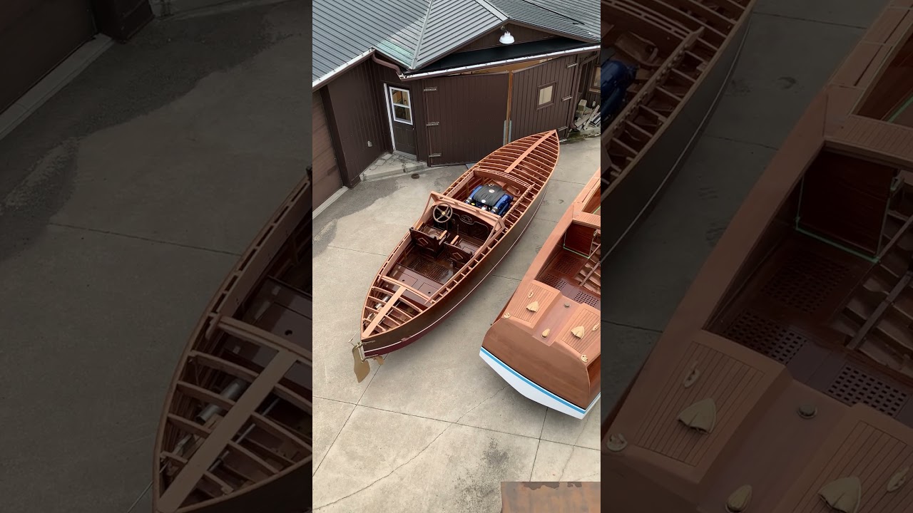 The Breen 26’ Ducktail Racer & the Breen 27.5’ Custom Runabout share a brief moment in the Sun.