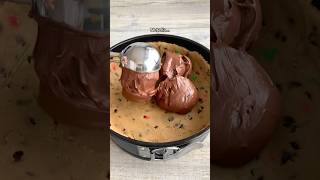 Christmas Nutella stuffed cookie pie #shorts #recipe #food #christmas