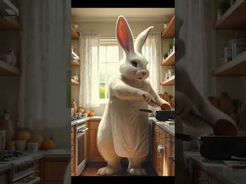    أرنب يطبخ الطعام  