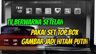 Pakai set top box dvb t2 gambarnya malah jadi hitam putih, mungkin ini penyebab dan solusinya....