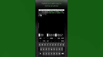 input in python on phone with termux terminal