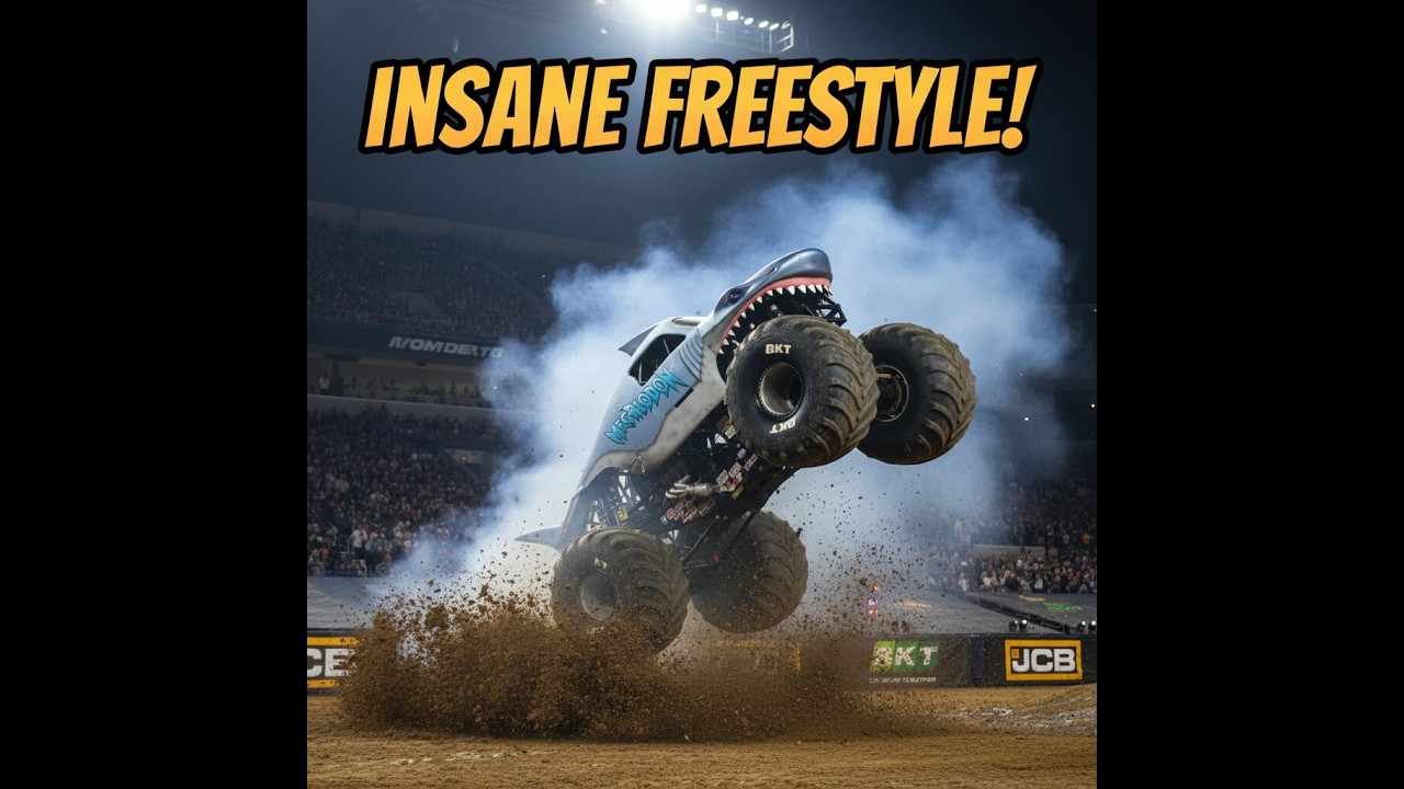 Megalodon Monster Jam Freestyle Was Absolutely INSANE 🦈🔥