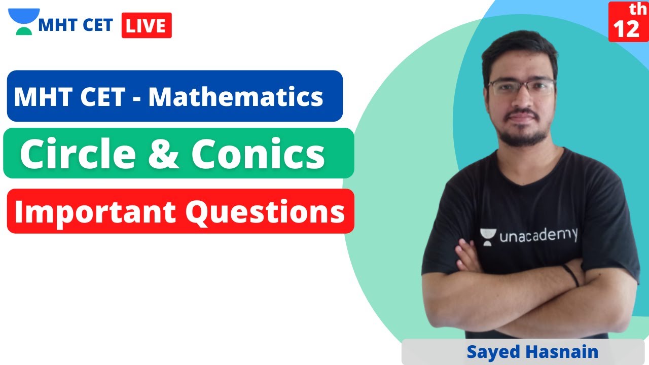 MHTCET - Mathematics | Circle & Conics | Important Questions | Crack ...