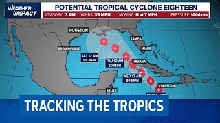 Tropical weather tracker: Potential Tropical Cyclone 18 heading to Gulf of Mexico