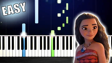 Auli'i Cravalho - How Far I'll Go - EASY Piano Tutorial by PlutaX