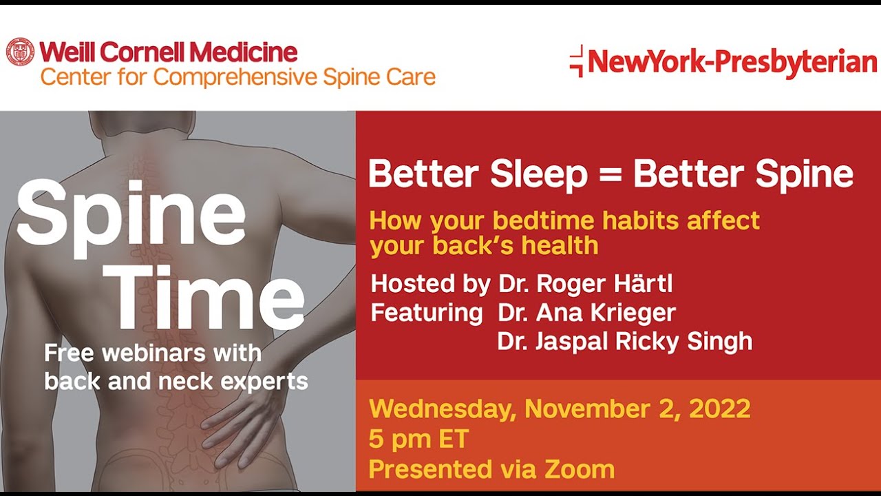Spine Time: Better Sleep = Better Spine