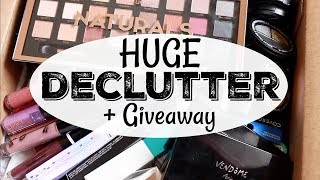 DECLUTTER My New Makeup Drawers & GIVEAWAY | Decluttering Makeup I'm Not Interested In | Katie Marie