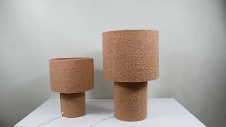 Minimalist Style Table Lamp With Fabric Shade Nightstand Lamp Night Lights Home Decor Bedside Light