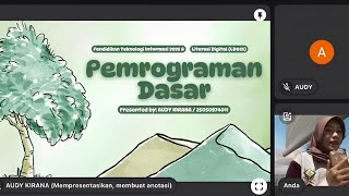 TUGAS LITERASI DIGITAL (LD055) // MATERI PEMROGRAMAN DASAR // AUDY KIRANA // 25050974011 // PTI2025A