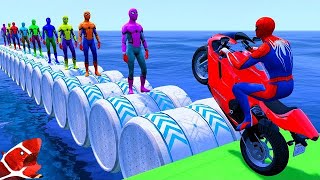 Spider-Man Rescue Batman: Insane Spiral Tunnel Challenge! (Part 2)