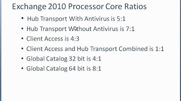 MCITP 70-663 Exchange 2010 Training - Hardware Planning Part 6