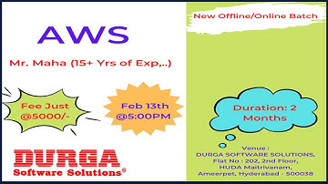 AWS (Amazon Web Services) Offline/Online Training @ DURGASOFT