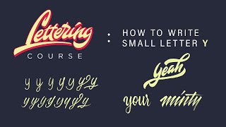 Free Lettering Course How To Write Small Letter Y