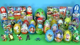 90 Surprise eggs, Маша и Медведь Kinder Surprise Mickey Mouse Disney Pixar Cars 2