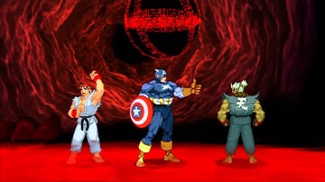 Marvel VS Capcom 2 - Ryu/Captain America/Akuma - Expert Difficulty Playthrough