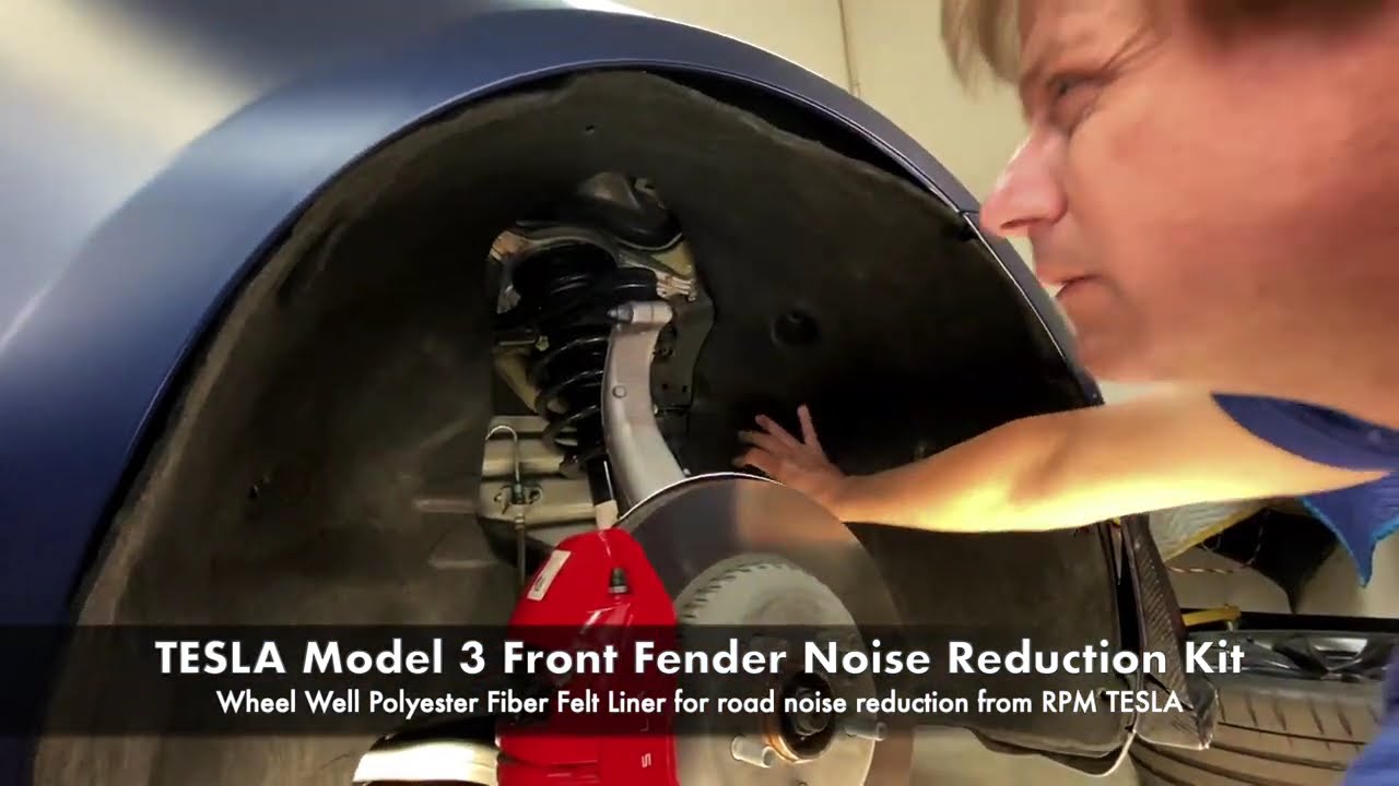 TESLA Model 3 Front Fender Noise Reduction Kit from RPM TESLA