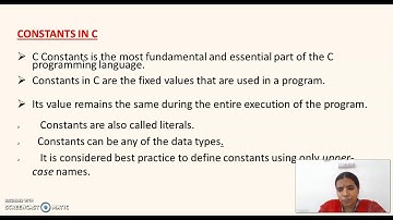 PPS U1 L5 VARIBLES AND CONSTANTS  IN C -STGY