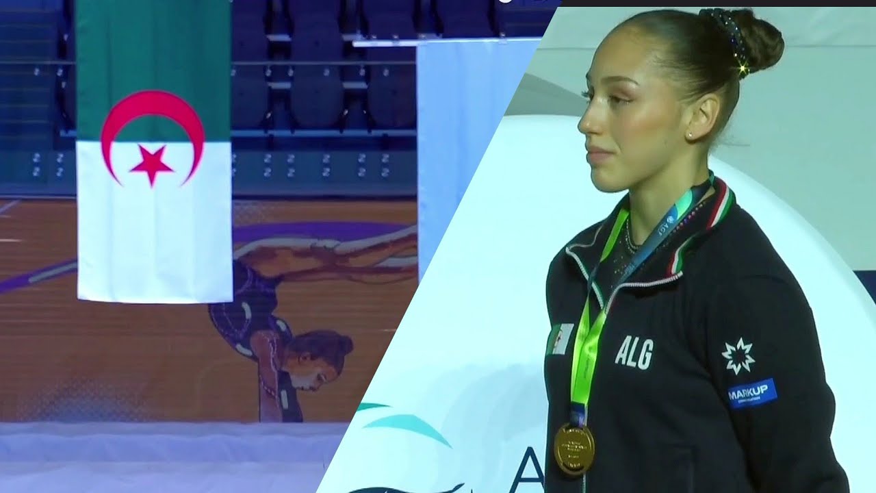 Кайлия Немур завоевала золото 🥇 - Исполнение алжирского национального гимна 🇩🇿 - Церемония награж...