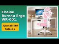 AVIS (2025) : Chaise Bureau Ergo WR-001. DÉTAILS ESSENTIELS