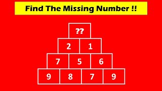 Find The Missing Number In Pyramid || Maths Puzzle || Maths Pattern Puzzle