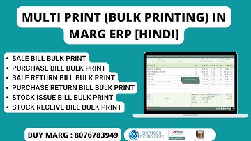 Marg ERP Multi Bulk Printing Sale, Purchase, Return etc in [Hindi] Buy 8076783949