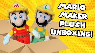 Mario Maker Mario and Luigi Plush Unboxing!