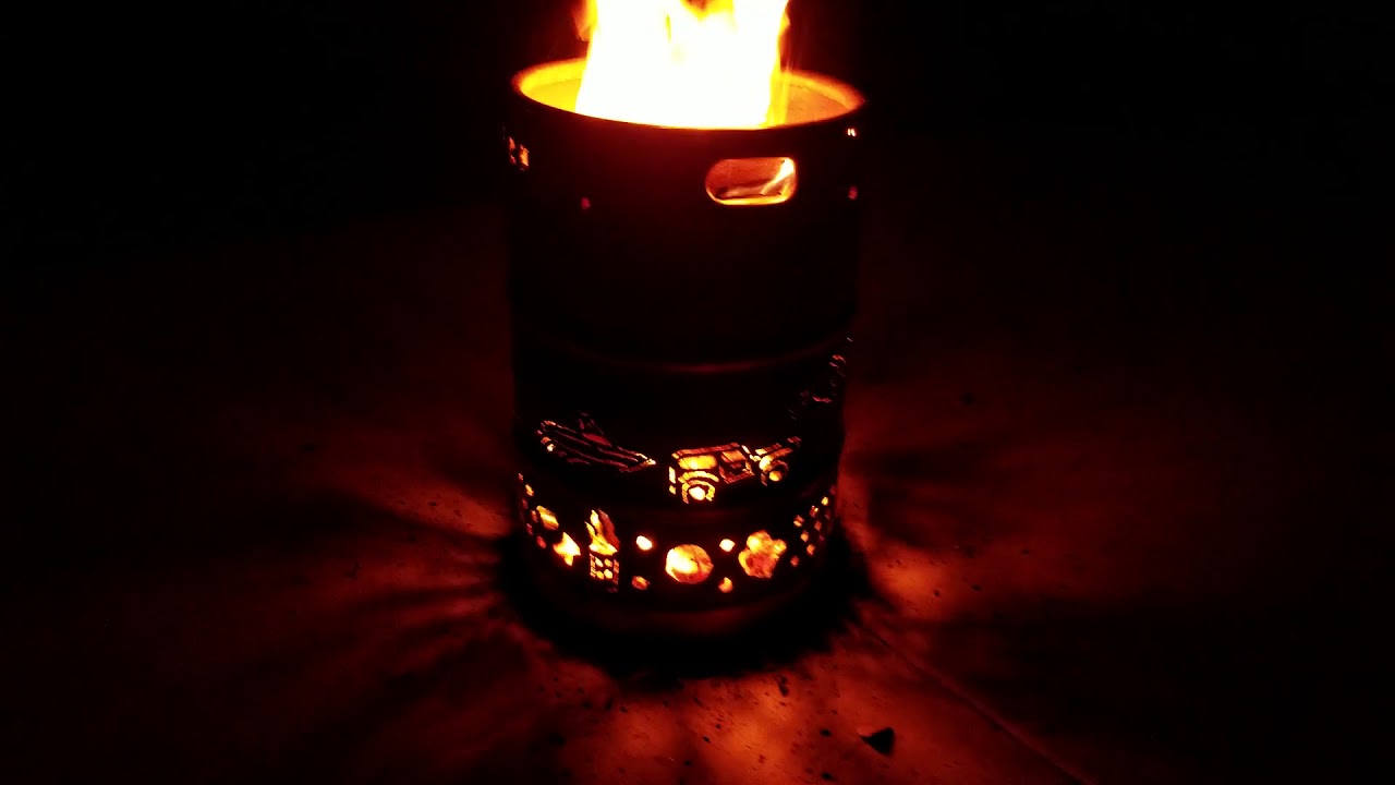Hot keg fire pit prototype YouTube