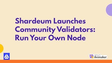 Shardeum Launches Community Validators you can Run Your Own Node NOW #ShardeumIsBorderless #Shardeum