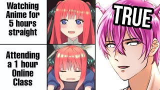 Anime memes that are better than online school...(r/MVPerry)