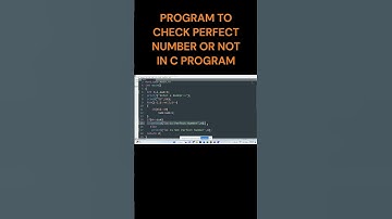How to Check if a Number is a Perfect Number :  C programming tutorials