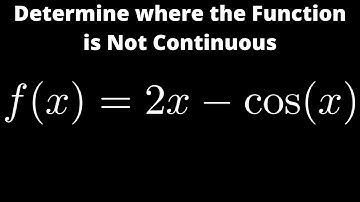 Determine Where the Function is Not Continuous