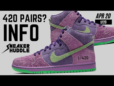 nike sb dunk high 420 purple skunk