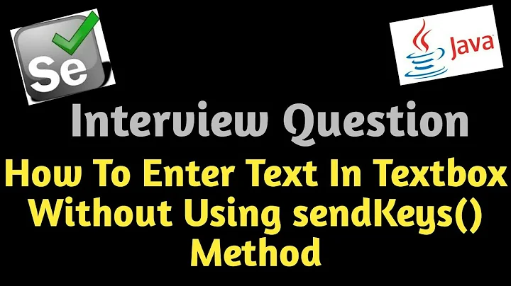 How To Enter Text In TextBox Without Using sendKeys() Method of Selenium