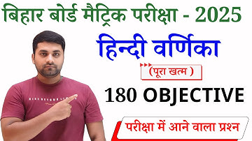 Class 10th Hindi Objective Question 2025 || Class 10th Hindi Varnika Objective || Board Exam 2025