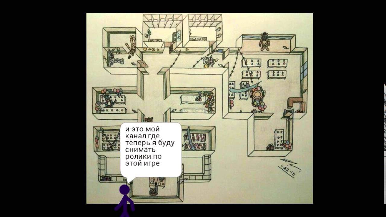 Схема камер фнаф 1