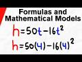 Formulas and Mathematical Models | College Algebra