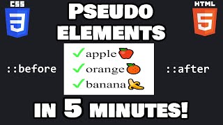 Learn CSS pseudo-elements in 5 minutes! ✔