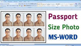 How to make passport size photo in Microsoft word 2007? | Passport size photo