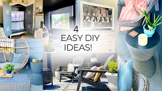4 Home Decor Diy Ideas For An Outdoor Makeover On A Budget - Planter Pot End Table And DIY TV Frame
