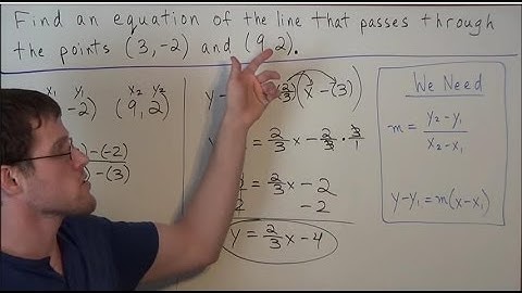 Writing an Equation of a Line (that passes through two points)  - Algebra
