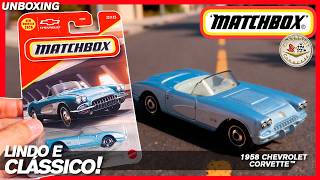 CLÁSSICO E LINDO! MATCHBOX 1958 CHEVROLET CORVETTE | História e Curiosidades!