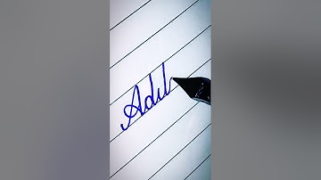 writing a name "Aditya" in cursive✍✍ #shorts