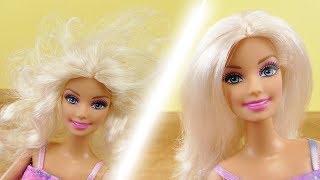 Barbie Haare reparieren | Wie werden verfilzte Haare wieder schön? DIY Barbie Idee