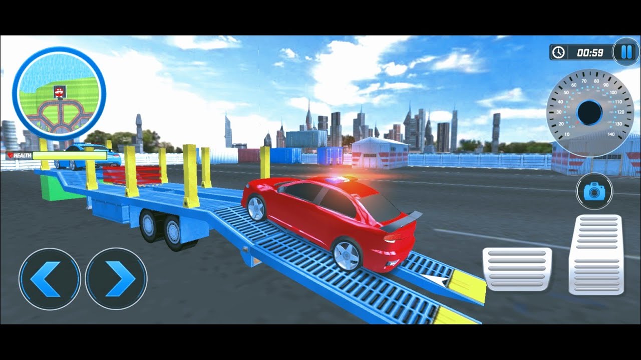 US Police Limousine Car Transporter Simulator - Android Gameplay