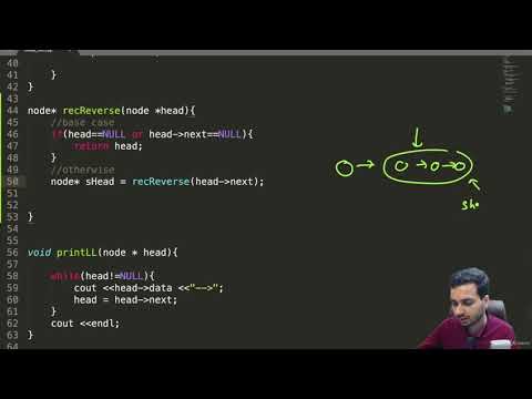 Linked List Problems | 005 Recursively Reverse a Linked List Code | Computer Monk 🔴