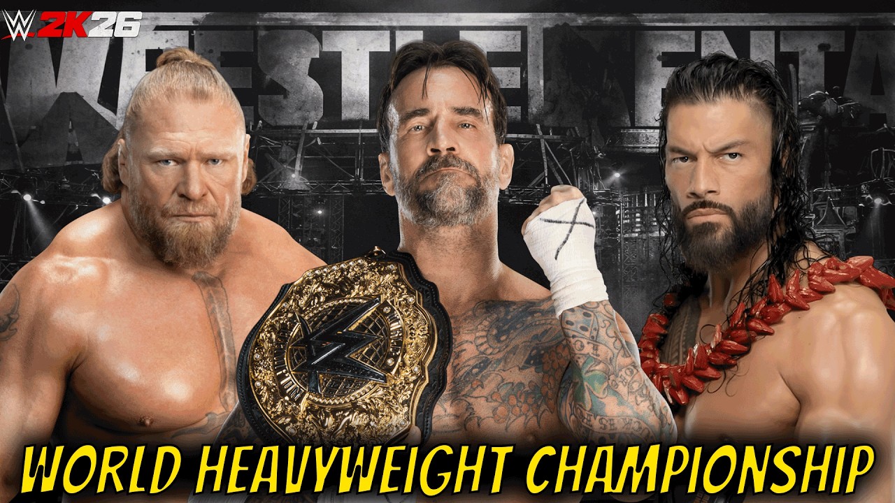 CM Punk vs Roman Reigns vs Brock Lesnar – Who Wins the World Title? | WWE 2K25