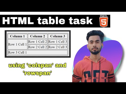 HTML Table task | html table