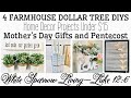 4 DOLLAR TREE DIYS | FARMHOUSE HOME DECOR UNDER $15 | MOTHER’S DAY & PENTECOST MIRACLE