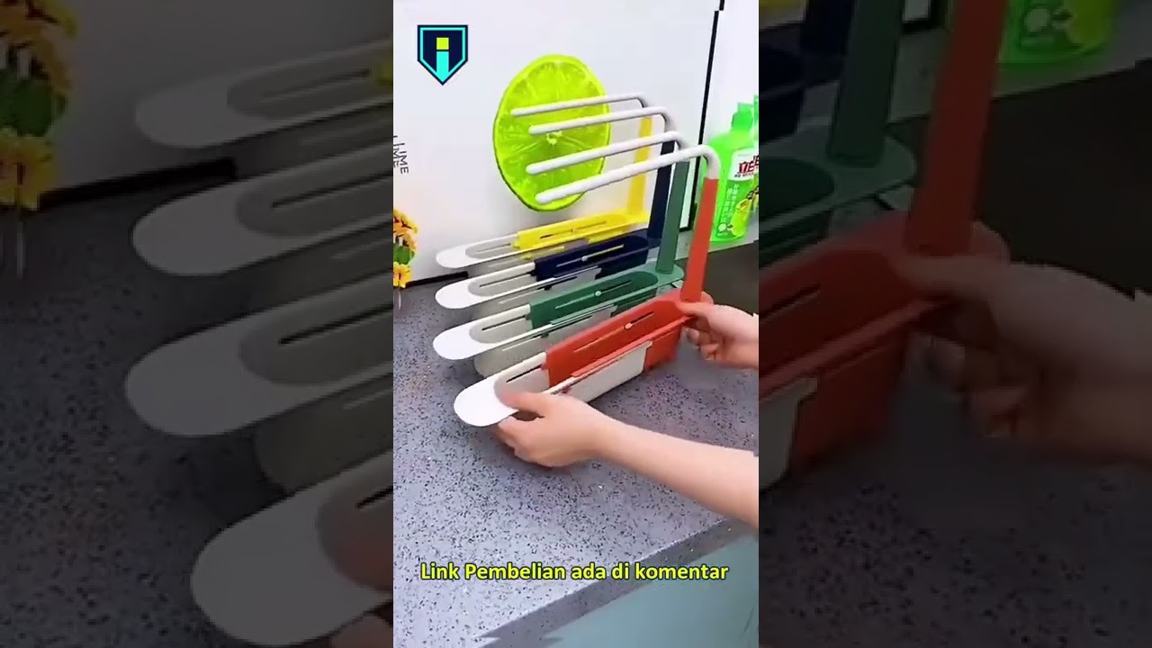 Produk Unik Shopee - Rak Wastafel Dapur Tempat Penyimpanan Spon Kain Lap, Sink, Flexible